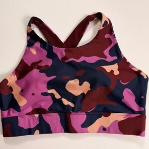 Fabletics Camo Sports Bra Women’s Medium Wide Supportive Band